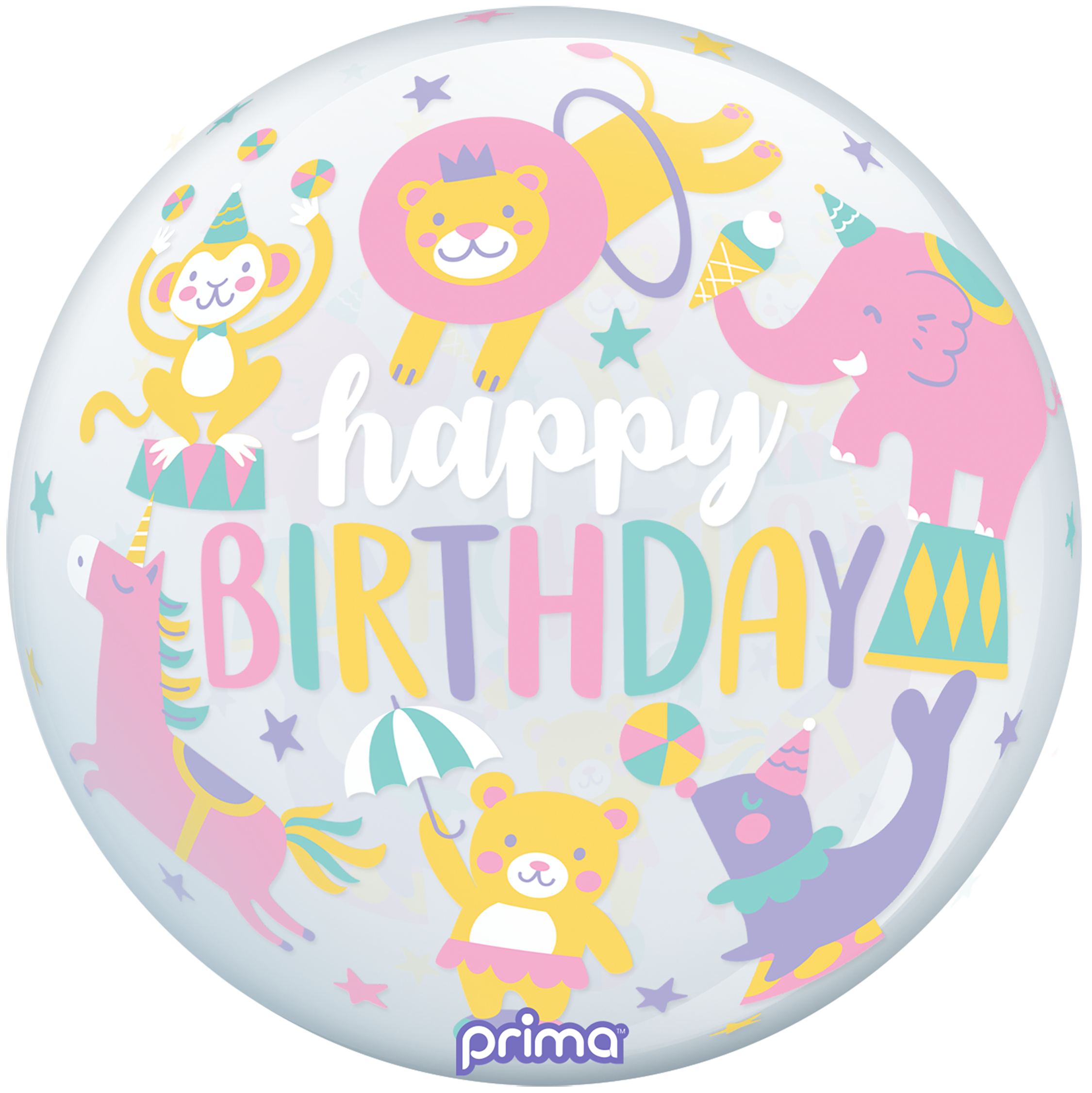 PRIMA 20” Birthday Pastel Circus Sphere